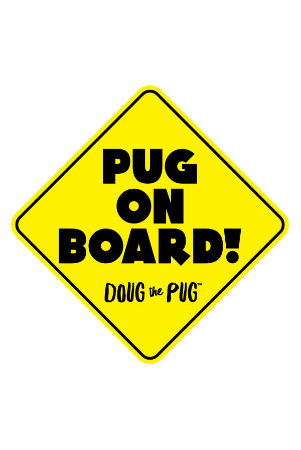 Pug on Board Cling