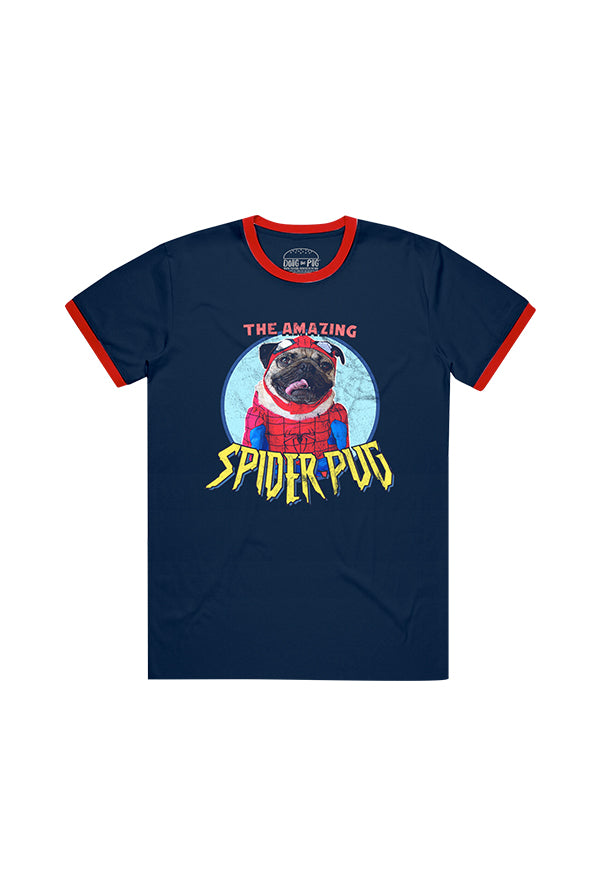 Spider-Pug Youth Ringer Tee